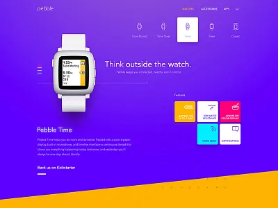 Pebble Site color process ui watch web