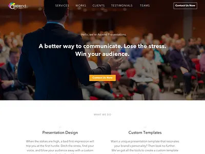 Ascend Presentation design ui ux web