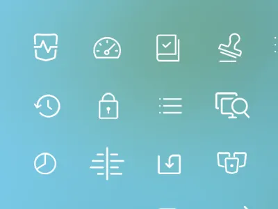 Skinny Icons flat icons outlines