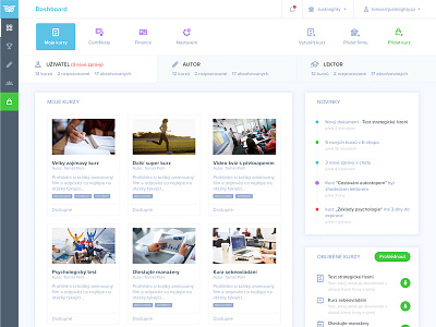Educational system concept app application courses dashboard e learning education homepage ui uiux ux web website