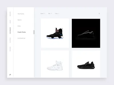 Fashon Mag Shop fashion footwear material minimal products sneakers ui web