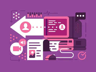 Final Analytics arrow bubble cluster computer data graph icon paper speak user video