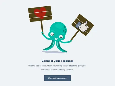 Social Media Empty State: Ollie the Octopus empty state illustration octopus social social media