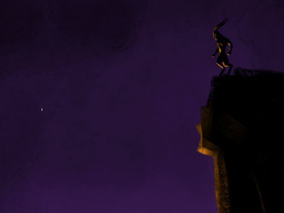 I feel like I'm being watched 2 illustration purple scary