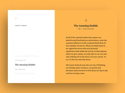 Story article minimal reader ui web