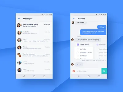 Chat UI android bubbles chat chat bot chatbot clean material messages simple threads ui