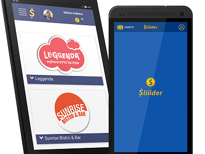 Sliider design front end back end ios android