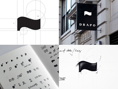 Drapo Logo Option branding clean clear logo cloth dress fashion flag garments logo