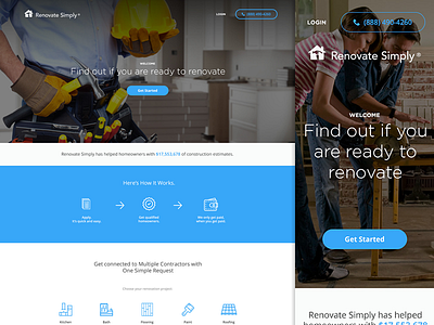 Web Design [Responsive] clean design home homepage landing layout renovation ui ux web website