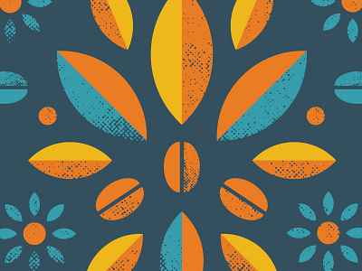 Flora, Not Fauna bean coffee flora flower food geometric illustration nature pattern plant rainbow summer
