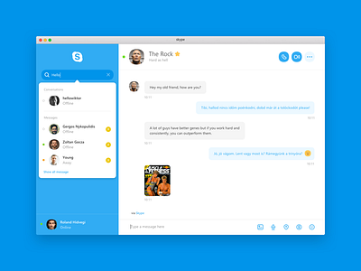 Skype for Mac search application facelift gui osx redesign search skype ui