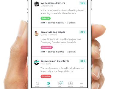 Task mobile app WIP app design flat icon ios light minimal typography ui ux vector