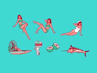 Pin-Ups and Stuff graphics illustration