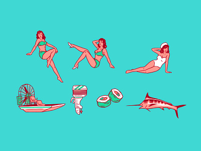 Pin-Ups and Stuff graphics illustration