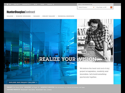 HDC – Initial Homepage Design Concepts architects architecture ceilings facades interior design user interface window coverings