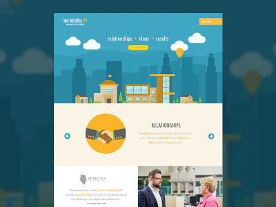 Homepage Layout bank credit unio design flat illustration illustrator photoshop vector web web design website website layout