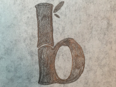 Bamboo logo concept sketch bamboo lettering logo logo design
