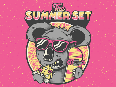 Koala 80s 80s artwork band for sale koala merch pizza pop punk skateboard vector
