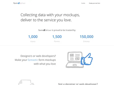 [WIP] Homepage for formdeliver homepage