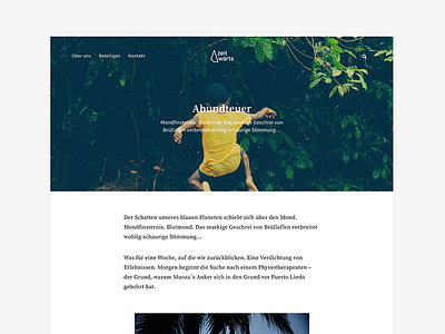 Zeitwärts - Blog blog screen design travel typography ui web web design