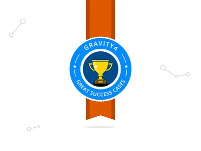 Gravity4 - Badge badge cases icon illustration marketing stamp