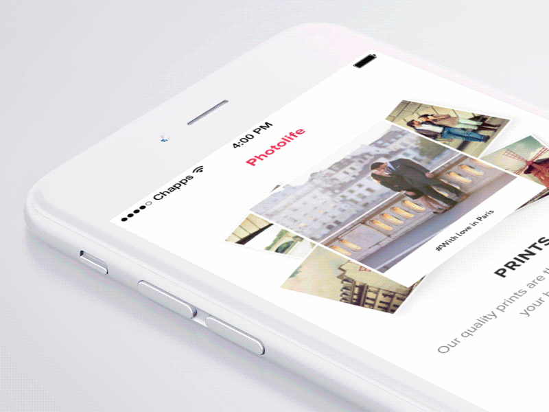 PhotoLife Onboarding animation collage interface ios ios interface onboarding photo posters prints ukraine