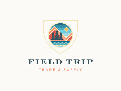 Field Trip Trade & Supply adventure brand branding lockup logo logo design mark mountains outdoor type typography