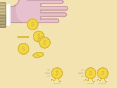 Running with the dollar illustration