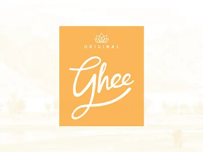 Original Ghee branding food label lettering logo lotus organic packaging product