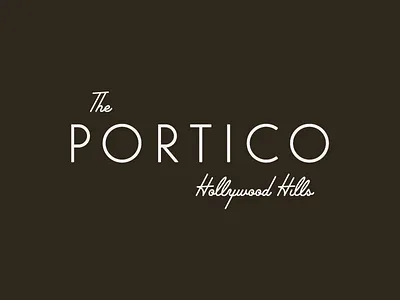 The Portico 1930 branding contemporary deco design geometric hollywood los angeles modern old school typography vintage