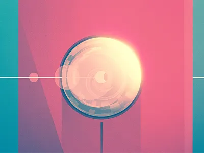 Perception geometric glare illustration lens minimal simple