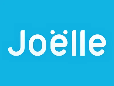 Joelle brand geometric grid joelle logo umlaut wordmark