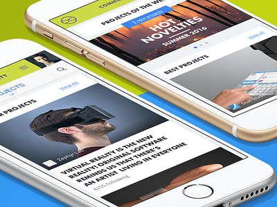 Science Community Mobile Website community mobile mockup responsive science ui website