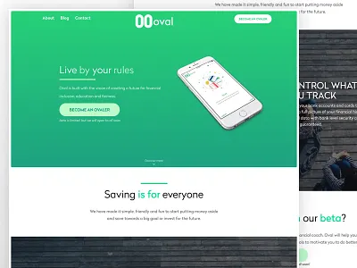 Landing Page app fintech ios logo mobile money oval saving waiting