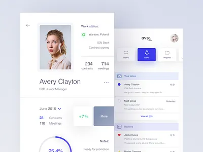 avsc. 3 crm dashboard ecommerce flat mail minimal mobile profile shop ui