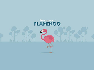The Flamingo animal bird blue flamingo illustration joyflap pink