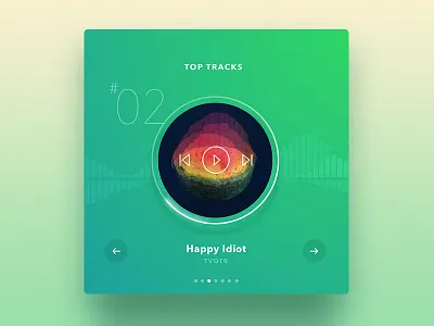 Top Tracks Player music player track ui ux web