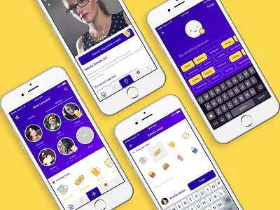 Send treats app concept app dating find ios iphone mobile nearby pay sketch treat ui