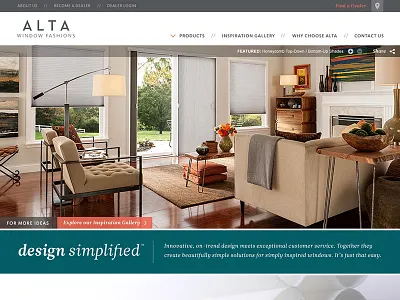 CBG Window Fashion Website Redesign filters home decor interior design product gallery responsive design user interface window blinds window coverings