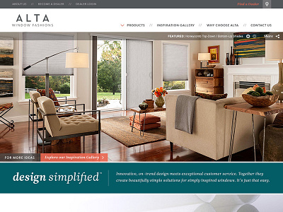 CBG Window Fashion Website Redesign filters home decor interior design product gallery responsive design user interface window blinds window coverings