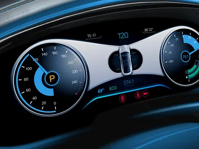 A conceptual design for a china brand big boerzhijia car ctis dipper hps icon instrument invite2 panel ui 中控