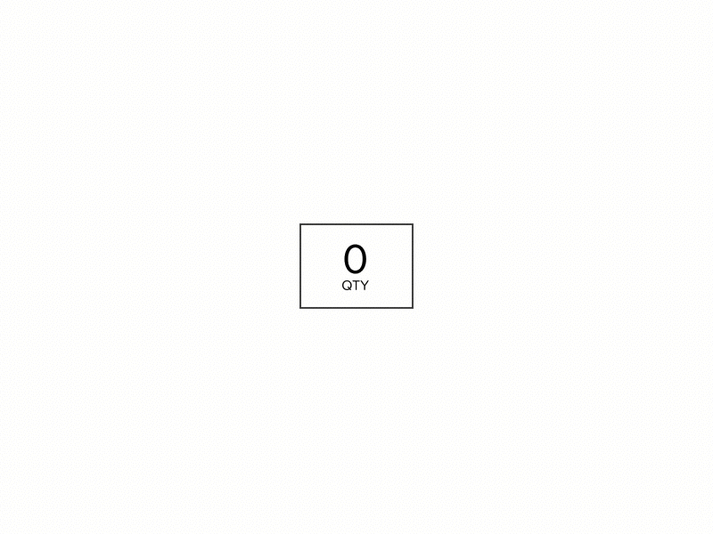 Quantity Selector animation interaction ixd micro quantity ui