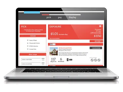[adhoc] digital Advertising Platform advertising backend bar signage digital frontend identity interface signage ui ux web design website