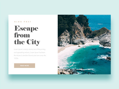 Escape From The City article blog landscape nature ocean post roccano rocks sea story ui ux