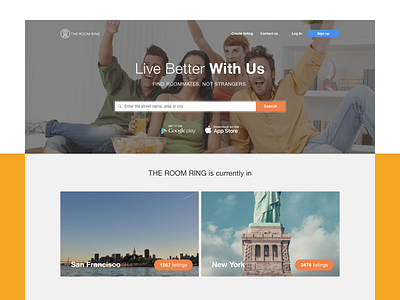 Room ring design interface native room sharing site ui ux web