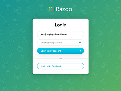 iRazoo Login Concept login ui