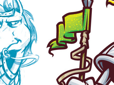 Knight and Sketch horse knight play uncertainty sketch
