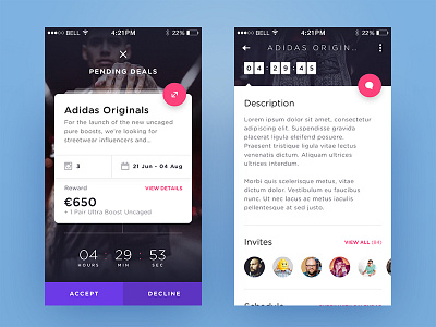 Weekly Layup #10 - Pending Deal Flow app cart deal mobile pop up social swipe timer ui ux voicey