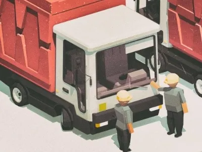 4 pm chat in the chamber of silence cinema4d electric truck lowpoly missiles nuclear russia soviet union ussr worker