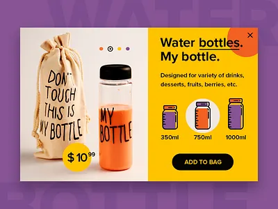 Product Card bottles card colorfull flat odessa product shop ui ukraine ux web